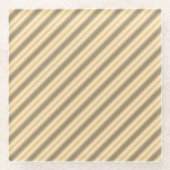 Classic Gold Diagonal Stripe Onderzetter (Voorkant)
