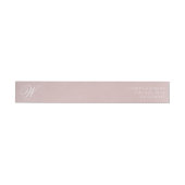 Classic Gold Dusty Roos Pink Monogram Weddenschap (Individueel)