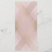 Classic Gold Dusty Roos Pink Monogram Weddenschap Menu (Achterkant)