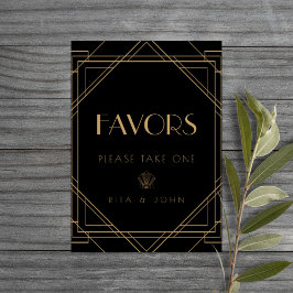 Classic Gold  Favoriet Trouwtafel Teken Poster