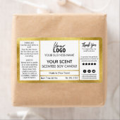 Classic Gold Foil Scented Soy Candle Etiket (Insitu)