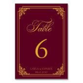 Classic Gold Frame Royal Wedding Kaart (Achterkant)