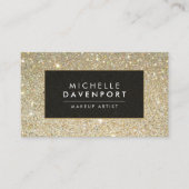Classic Gold Glitter Make-up Artist Visitekaartje (Voorkant)