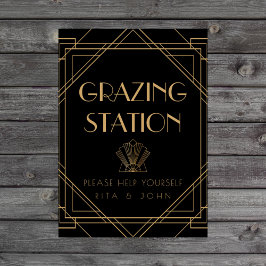 Classic Gold  Grazing Station Tafelbord Poster