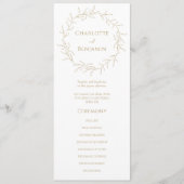 Classic Gold Green Mariage Flat Programme (Devant)