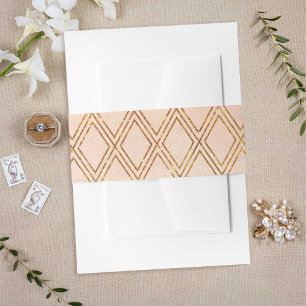 Classic Gold Lattice Toscaans Uitnodigingen Wikkel