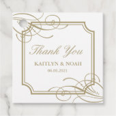 Classic Gold Lijst Luxe bruiloft dank u Bedankjes Labels (Voorkant)