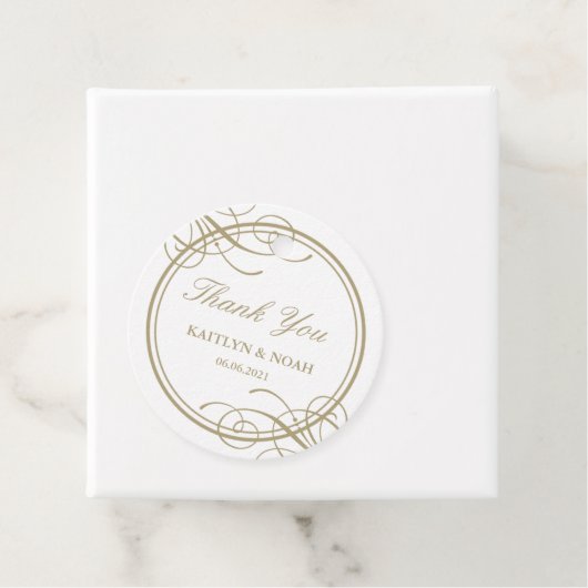 Classic Gold Lijst Luxe bruiloft dank u Bedankjes Labels (In situ)