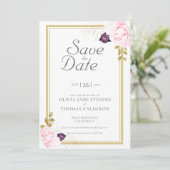 Classic Gold Lijst Rustic Photo Weduwnaar Save Dat Kaart (Staand voorkant)