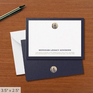 Classic Gold Logo Business Note Kaart Notitiekaartje