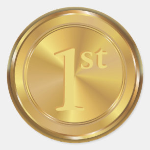 Classic Gold Medal. Ronde Sticker