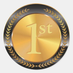 Classic Gold Medal. Ronde Sticker