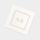 Classic Gold Monogram Folie Gestempeld servetten (Links)