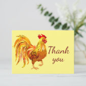 Classic Gold Rooster Merci de ferme de poulet (Debout devant)