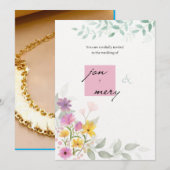 Classic Gold Script Wedding Invitation  trendup (Devant / Derrière)