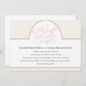 Classic Gold Stripes bruiloft uitnodiging (Voorkant / Achterkant)