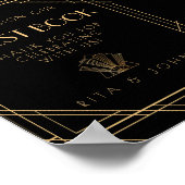 Classic Gold Teken Ons Guestbook Teken Poster (Hoek)