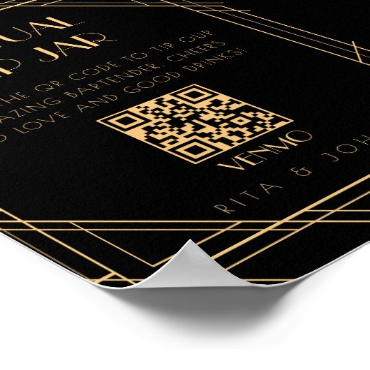 Classic Gold  Tip Uw Bartender Sign Poster (Hoek)