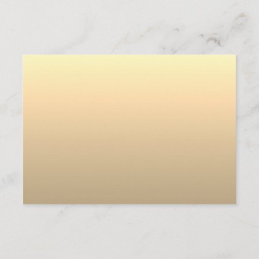 Classic Gold Wedding Details Informatiekaartje (Achterkant)