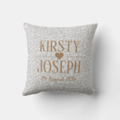Classic Gold Wedding elegant Pattern Kussen (Achterkant)