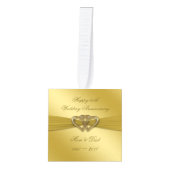 Classic Golden 50th Jubileum Kubus Ornament (Voorkant)