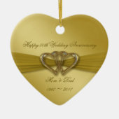 Classic Golden 50th Wedding Jubileum Ornament (Voorkant)