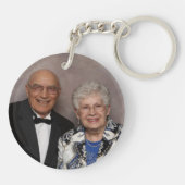 Classic Golden 50th Wedding Jubileum Sleutelhanger (Achterkant)