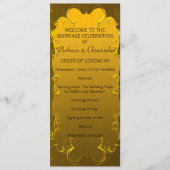 Classic Golden Elegance Wedding Programme (Devant)