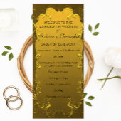Classic Golden Elegance Wedding Programme