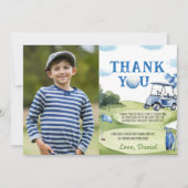Classic Golf Boy Anniversaire Photo Carte de remer (Devant)