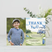 Classic Golf Boy Anniversaire Photo Carte de remer (Debout devant)