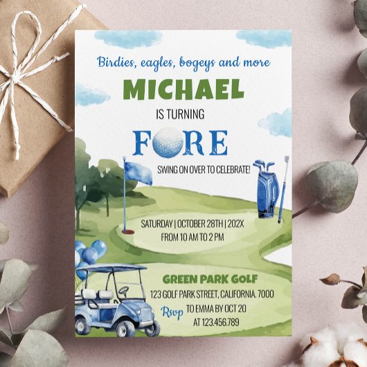 Classic Golf Boy Invitation Anniversaire