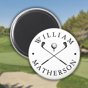 Classic Golf Clubs Custom Name Golf Ball Marker Magneet