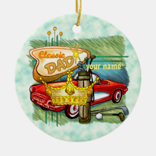Classic Golf Dad Keramisch Ornament