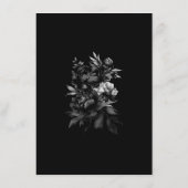 Classic Gothic Zwart Bruiloft Advies Kaart (Achterkant)