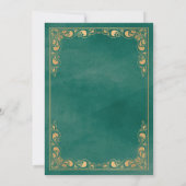 Classic Goud Lijst Groen Islamitisch Moslim Bruilo Kaart (Achterkant)