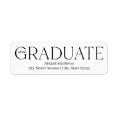 Classic Grad Editable couleur Étiquette de graduat (Devant)