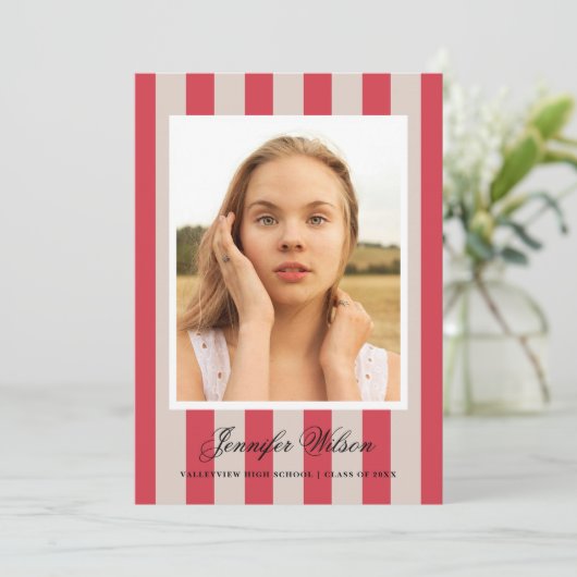 Classic Grad graduation faire-part (Debout devant)