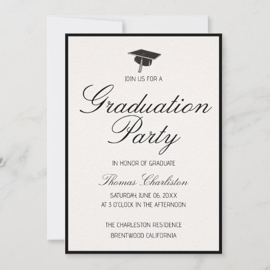 Classic Graduation Invitations (Devant)