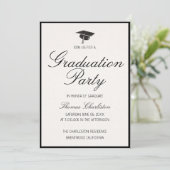 Classic Graduation Invitations  Kaart (Staand voorkant)