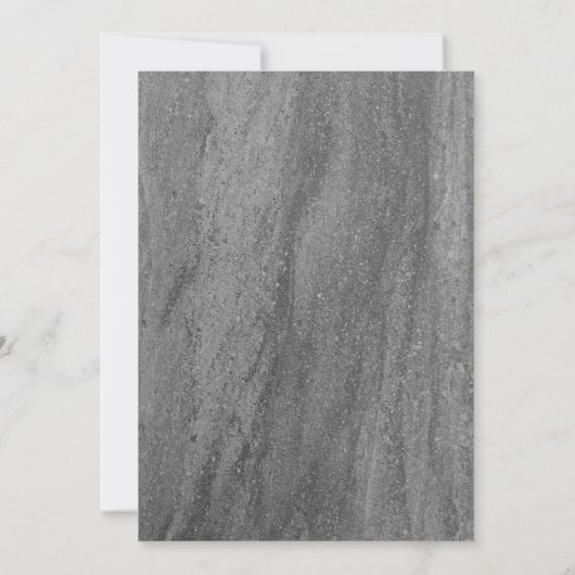 Classic Granite Graduation Invitation - noir (Dos)