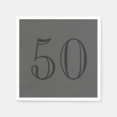 Classic Gray Personalized Napkin Servetten (Voorkant)