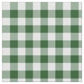 Classic Green and White Gingham Block Pattern Stof (Close Up)
