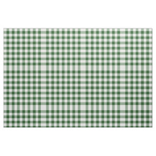 Classic Green and White Gingham Block Pattern Stof