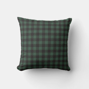 Classic Green Black Buffalo Tartan  Kussen