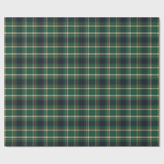 Classic Green Blue Yellow Plaid Pattern Holiday Cadeaupapier (Vlak)