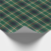 Classic Green Blue Yellow Plaid Pattern Holiday Cadeaupapier (Hoek)