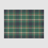 Classic Green Blue Yellow Plaid Pattern Holiday Tissuepapier (Voorkant)