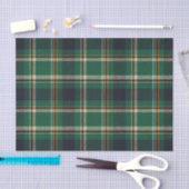 Classic Green Blue Yellow Plaid Pattern Holiday Tissuepapier (Craft)