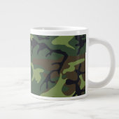 Classic Green Camouflage Pattern Extra Grote Beker (Rechts)